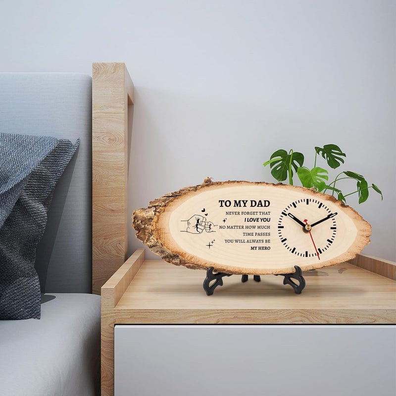 Calibron Gifts for Dad from Daughter Son, Dad Birthday Gifts Ideas Wooden Clock, Dad Retirement Birthday Gift DIY Clock Large - Image 4
